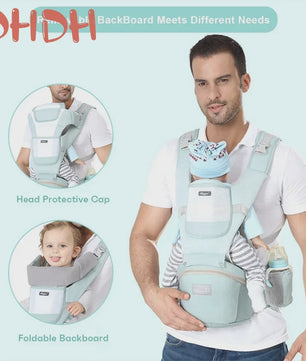 Ergonomische Baby Draagzak - 4 Seizoenen, Verstelbaar, Heupstoeltje & Multifunctioneel