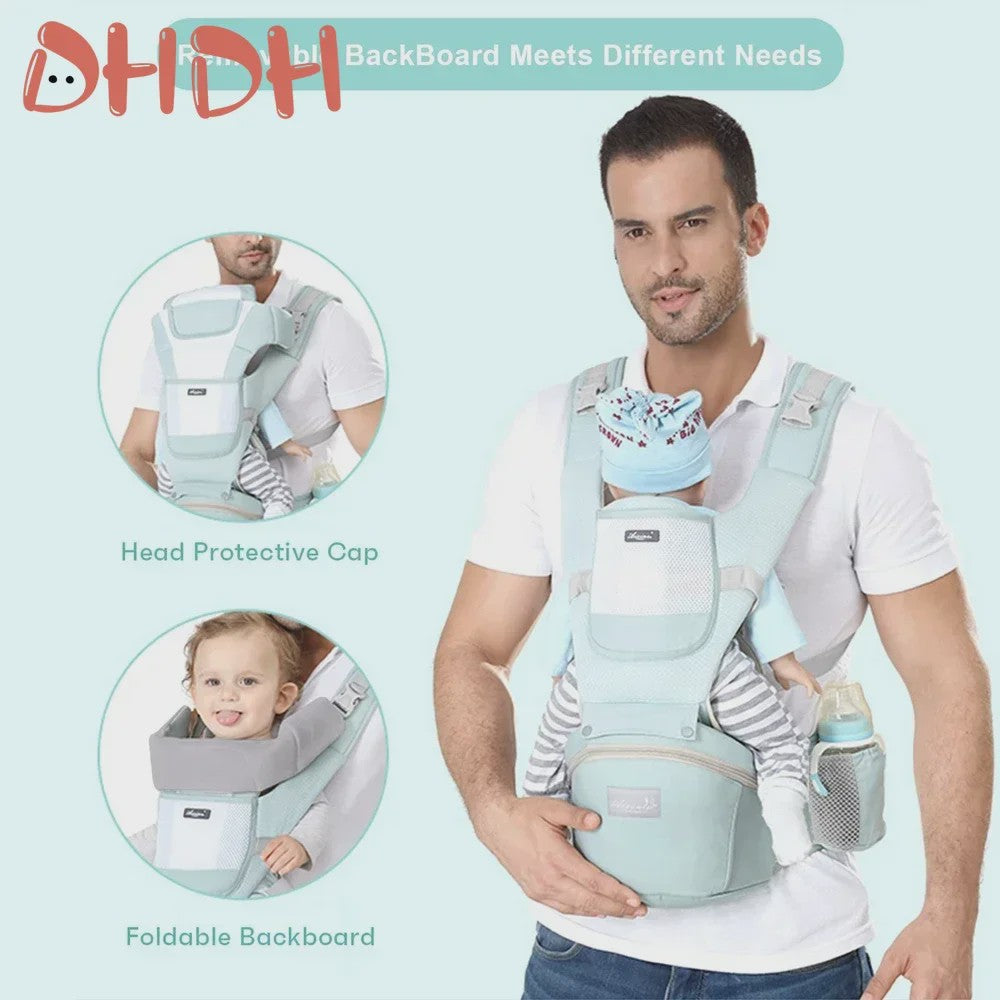 Ergonomische Baby Draagzak - 4 Seizoenen, Verstelbaar, Heupstoeltje & Multifunctioneel