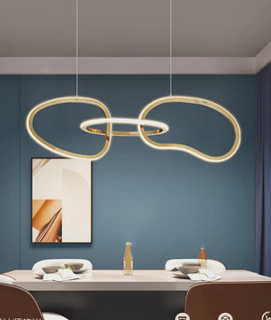 Moderne LED Plafondlamp Ring Design - Dimbare Hanglamp voor Woonkamer & Eetkamer