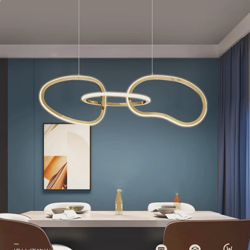 Moderne LED Plafondlamp Ring Design - Dimbare Hanglamp voor Woonkamer & Eetkamer