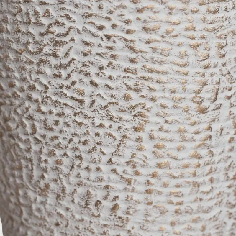 Set van 2 Elegante Hoge Bloempotten met Steenlook - 53 cm - Beige