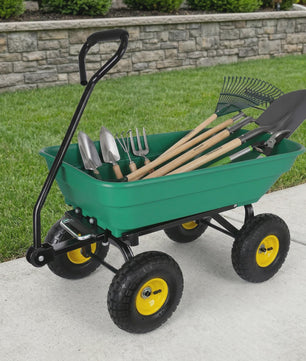 Robuuste Transportkar met Kantelfunctie - Ideaal voor Tuin, Camping & Strand