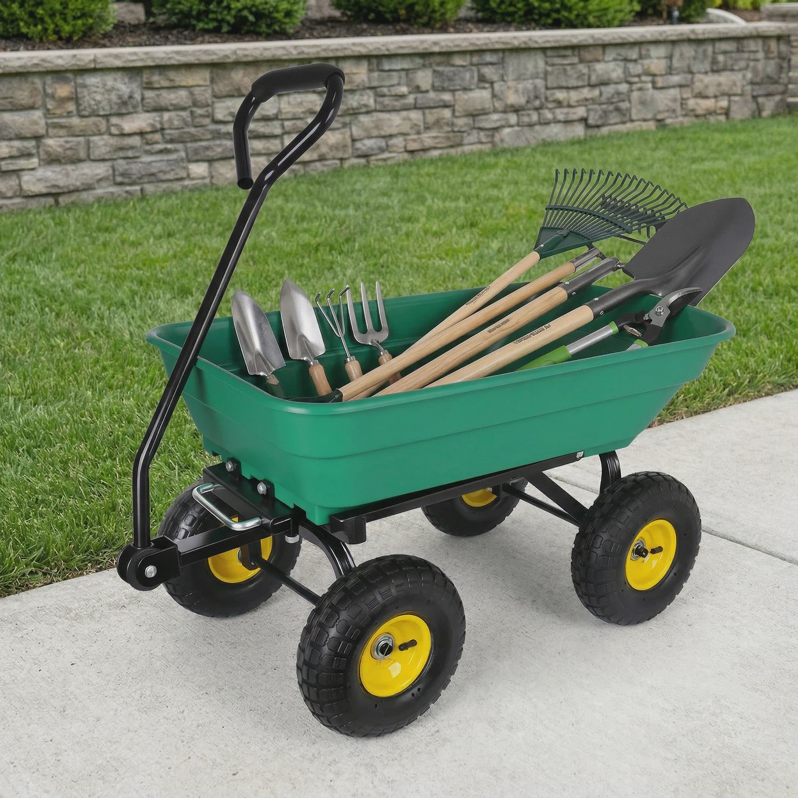 Robuuste Transportkar met Kantelfunctie - Ideaal voor Tuin, Camping & Strand