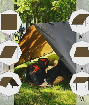 Waterdichte Tarp 3x3m - Veelzijdige Kampeerluifel & Schuilplek