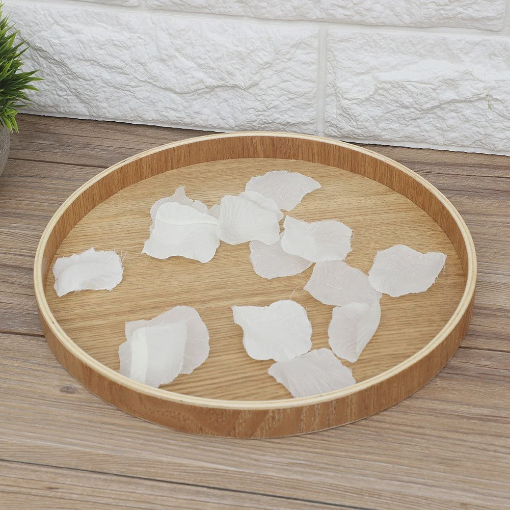 Houten Serveerschaal Rond - Stijlvol voor Thee, Fruit, Snacks & Decoratie