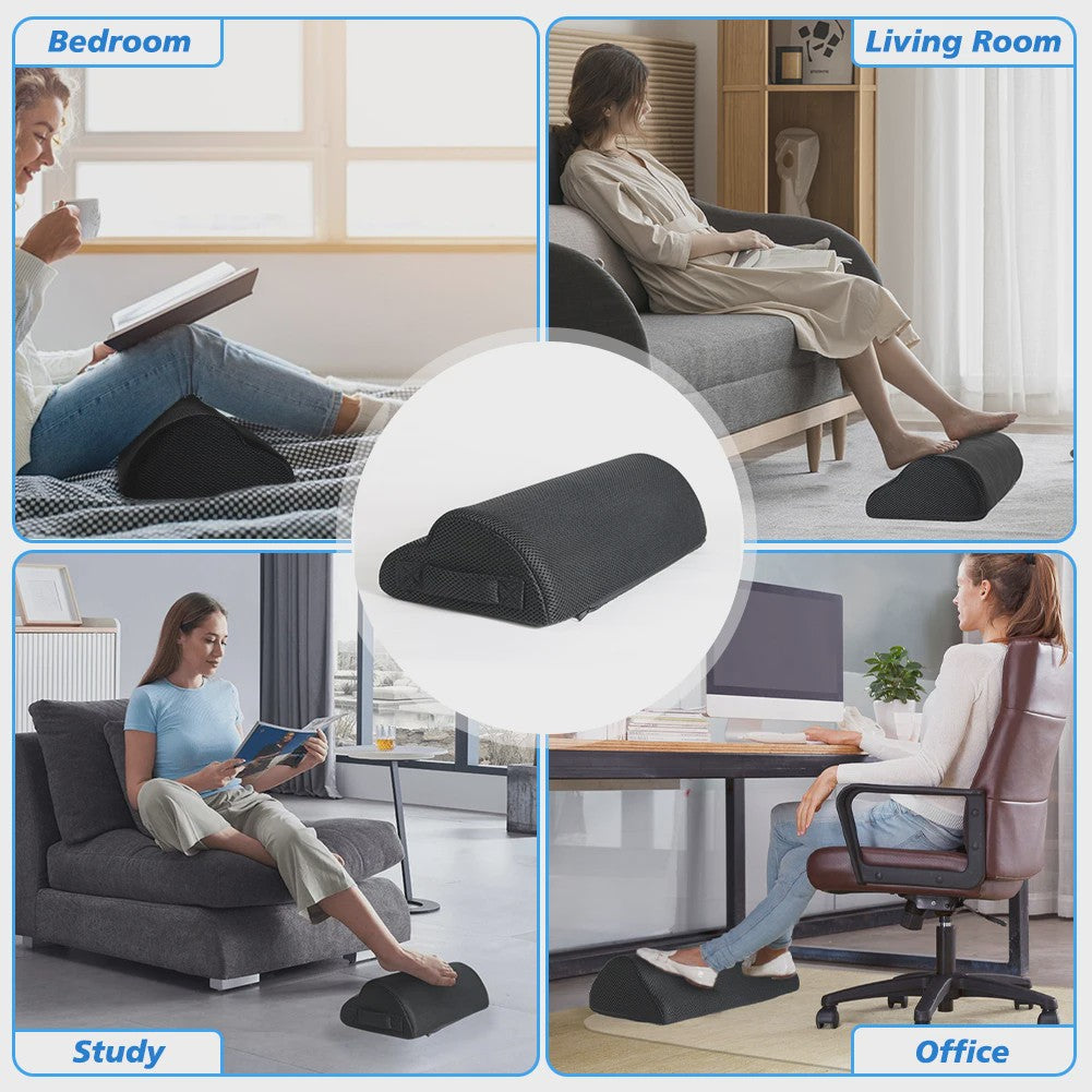 Ergonomisch Memory Foam Voetenbankje - Onder Bureau Voetensteun voor Comfort & Beenverhoging