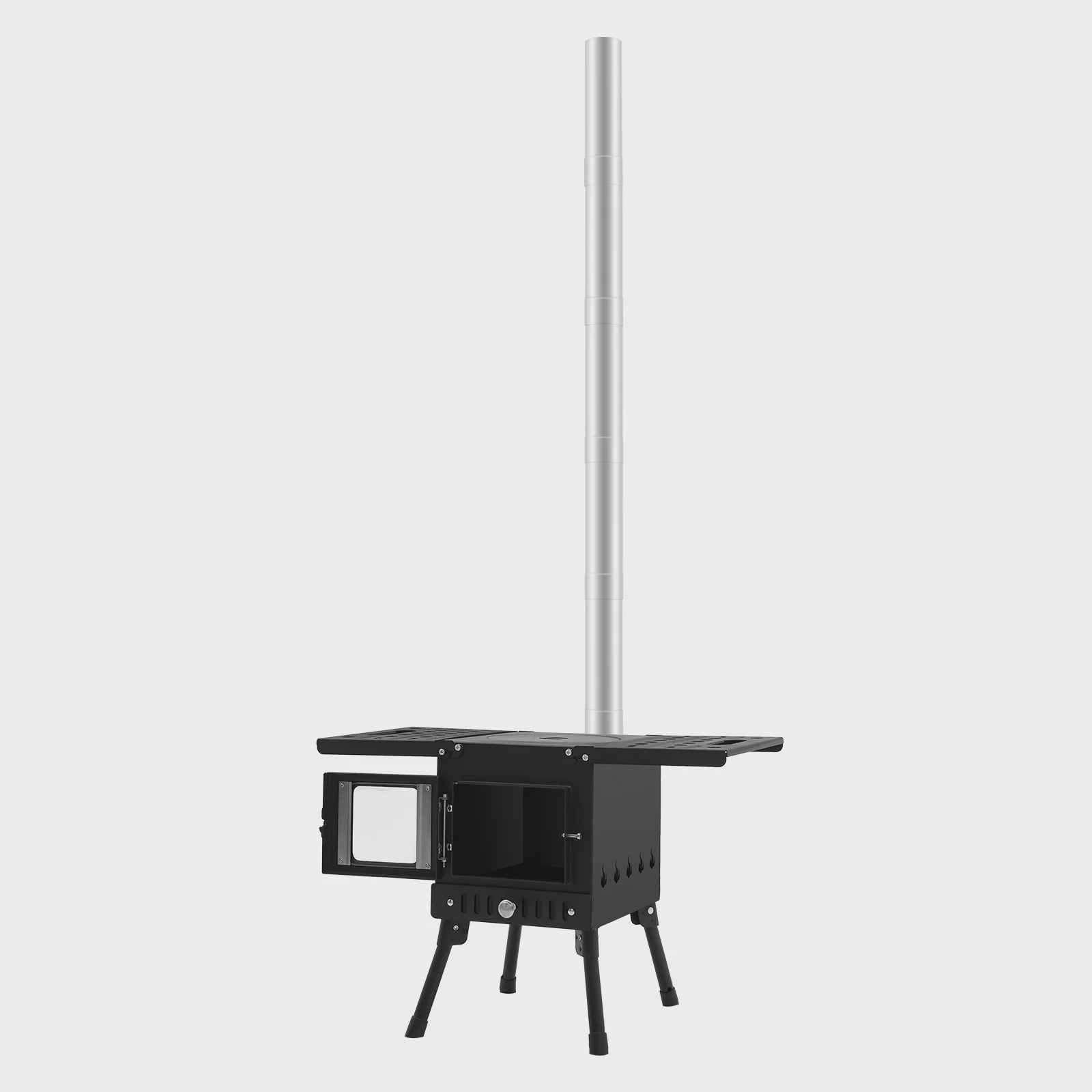 Opvouwbare Houtkachel voor Camping & Buiten - Efficiënt Grillen & Koken met Handschoenen