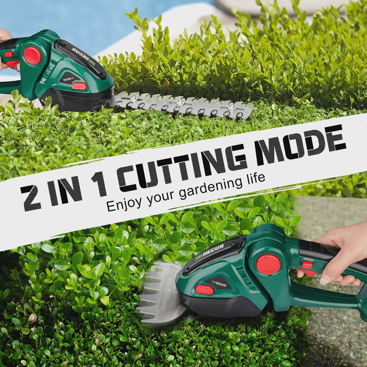 2-in-1 Snoerloze Hedgeschaar & Grasmaaier - Makita 18V Batterij Compatibel
