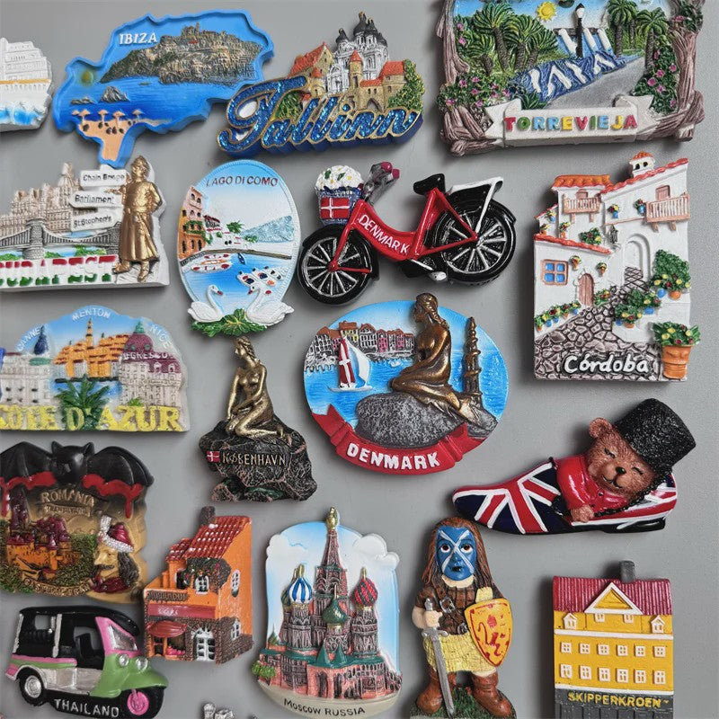 Set Koelkastmagneten: Wereldsteden & Iconische Locaties - Ibiza, Londen, Rome, Thailand & Meer