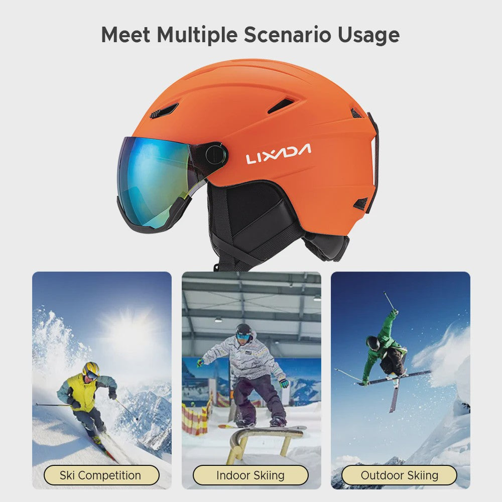 LIXADA Skihelm en Snowboardhelm met Geïntegreerd Vizier voor Dames en Heren