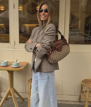 Stijlvolle Dames Blazer Jas Elegant Herfst Lente Mode voor Reizen en Vakantie