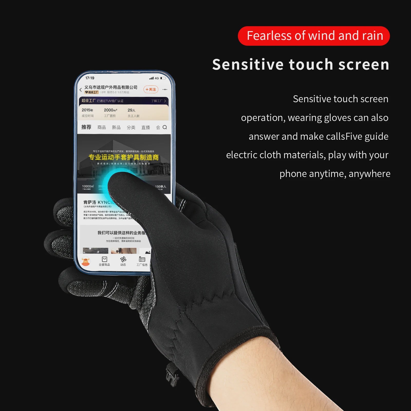 Warme Fleece Handschoenen met Touchscreen - Waterdicht & Winddicht voor Fietsen, Vissen en Buitenactiviteiten