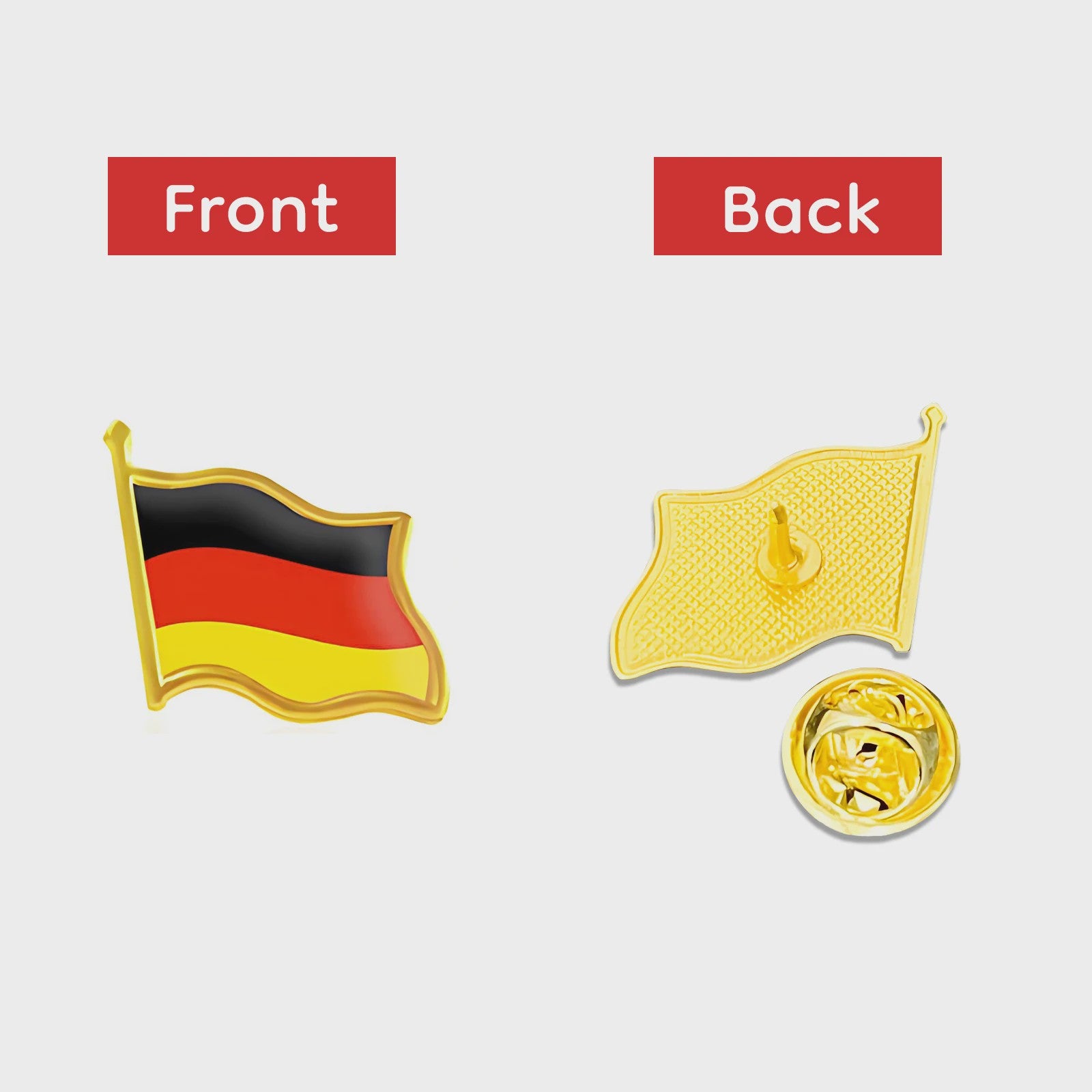 20x Duitse Vlag Speldjes - Metalen Pins voor Kleding, Tassen & Cadeaus