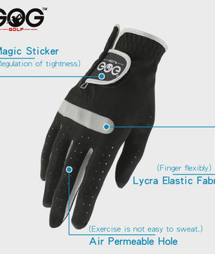 Heren Golfhandschoen Zwart - Ademend & Antislip - Links/Rechts