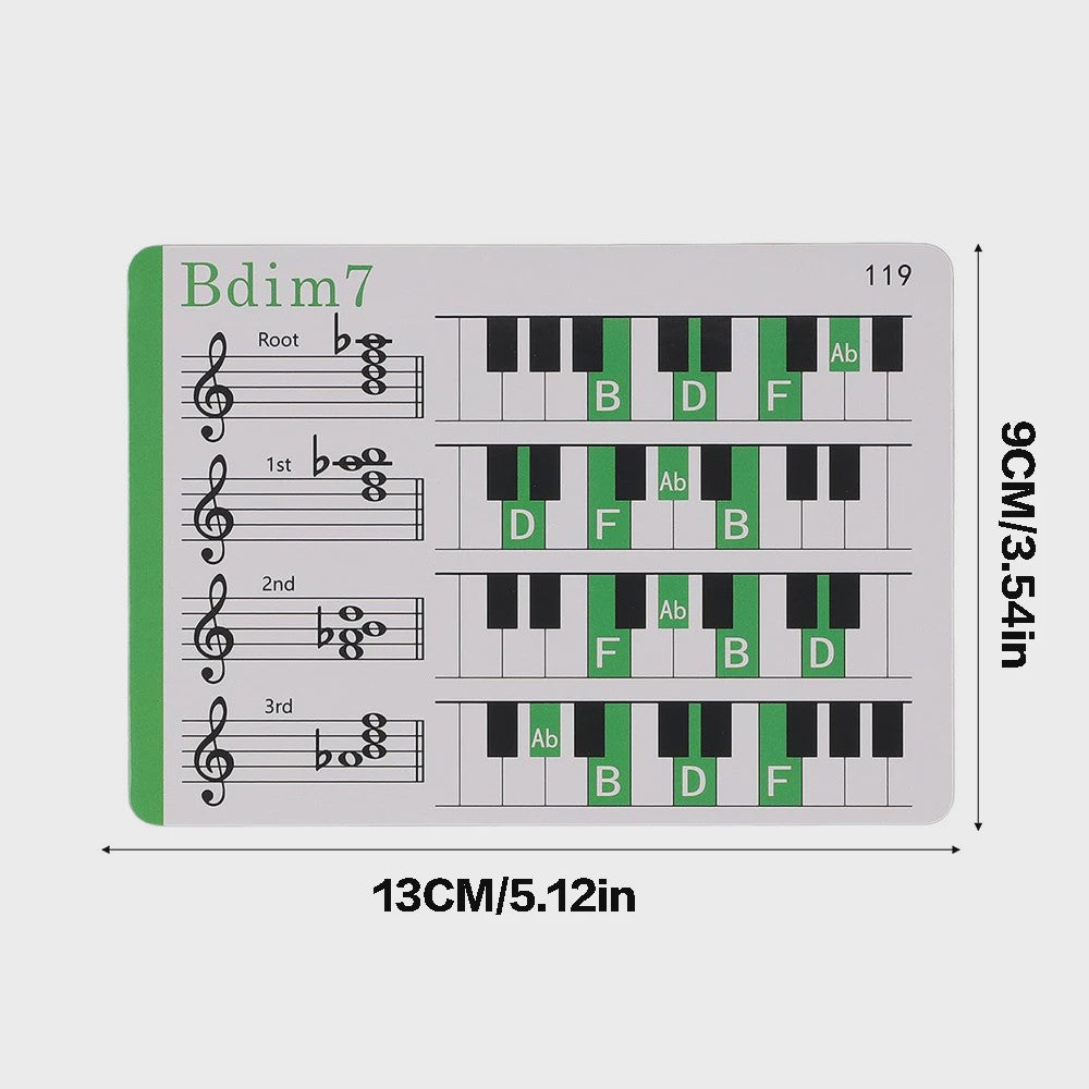 Piano Akkoorden Flashcards - Leer Muziek & Akkoorden Snel en Makkelijk