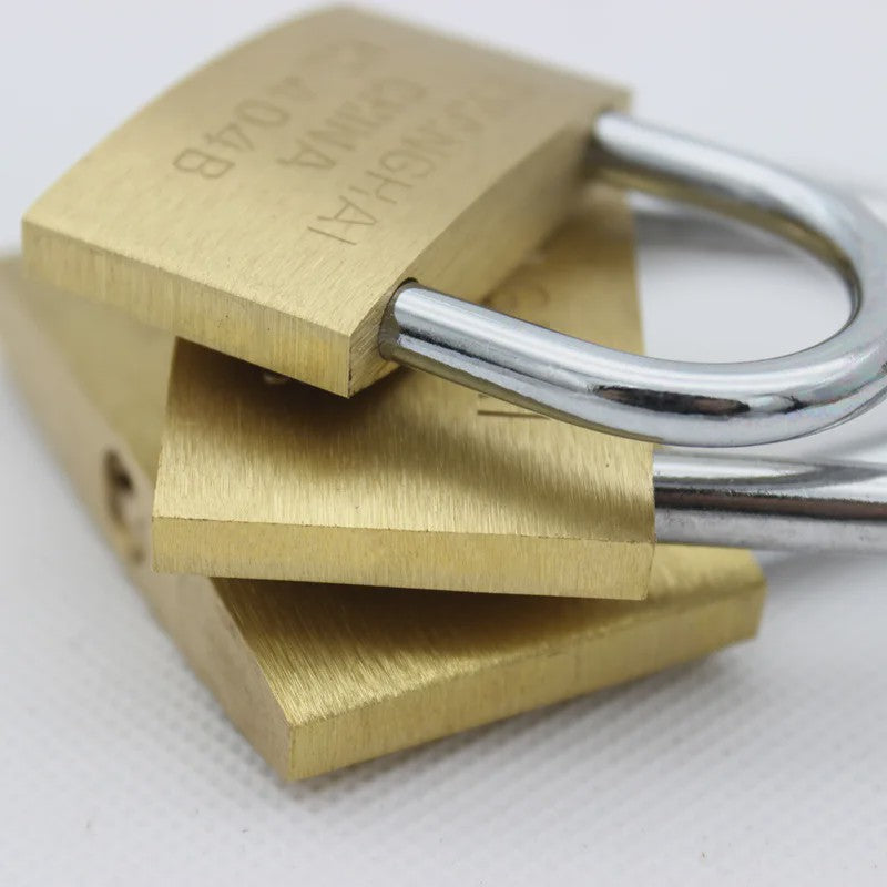 Messing Hangslot Set - Compacte Beveiliging voor Koffers, Kasten & Meer (20-50mm)