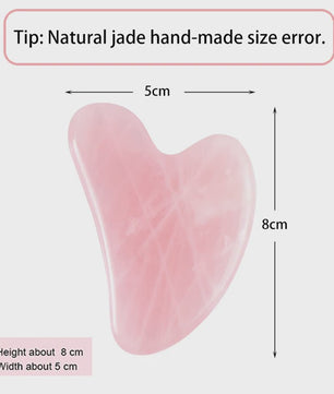 Natuurlijke Jade Gua Sha Schraper & Roller voor Gezichtsmassage - Verstevigende Huidverzorging