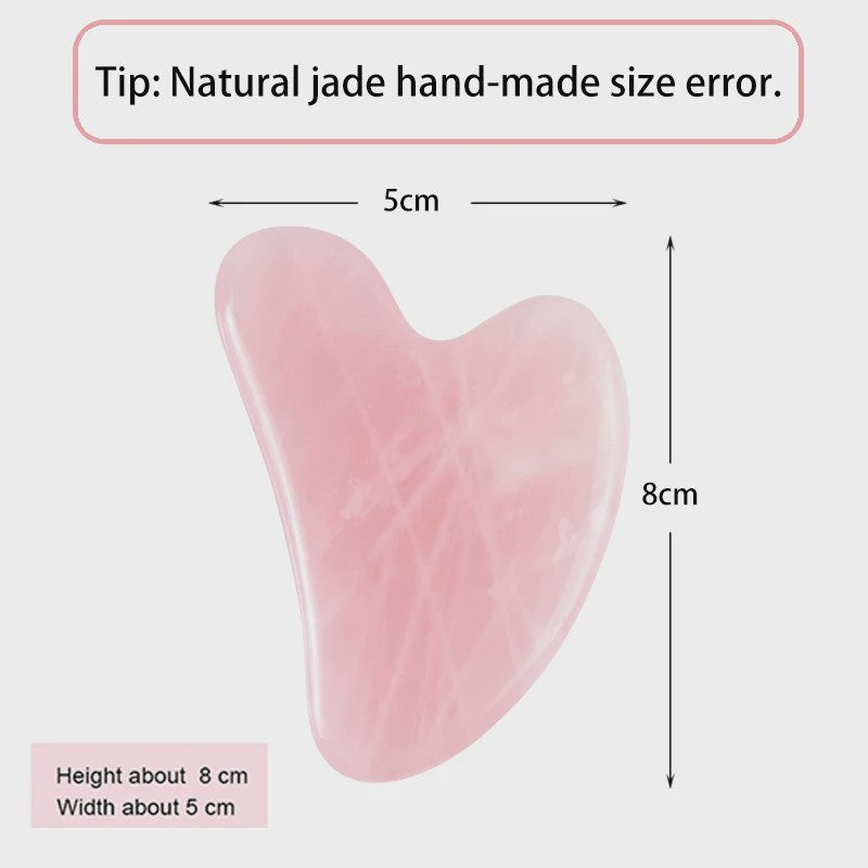 Natuurlijke Jade Gua Sha Schraper & Roller voor Gezichtsmassage - Verstevigende Huidverzorging
