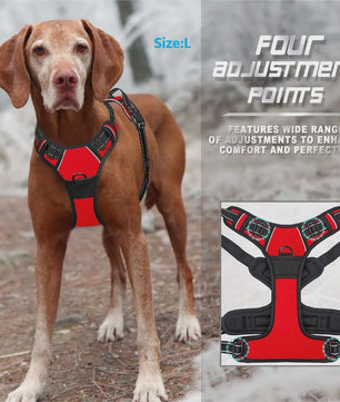 Verstelbaar Anti-Trek Hondentuig met Borstclip & Handvat - Comfortabel & Reflecterend