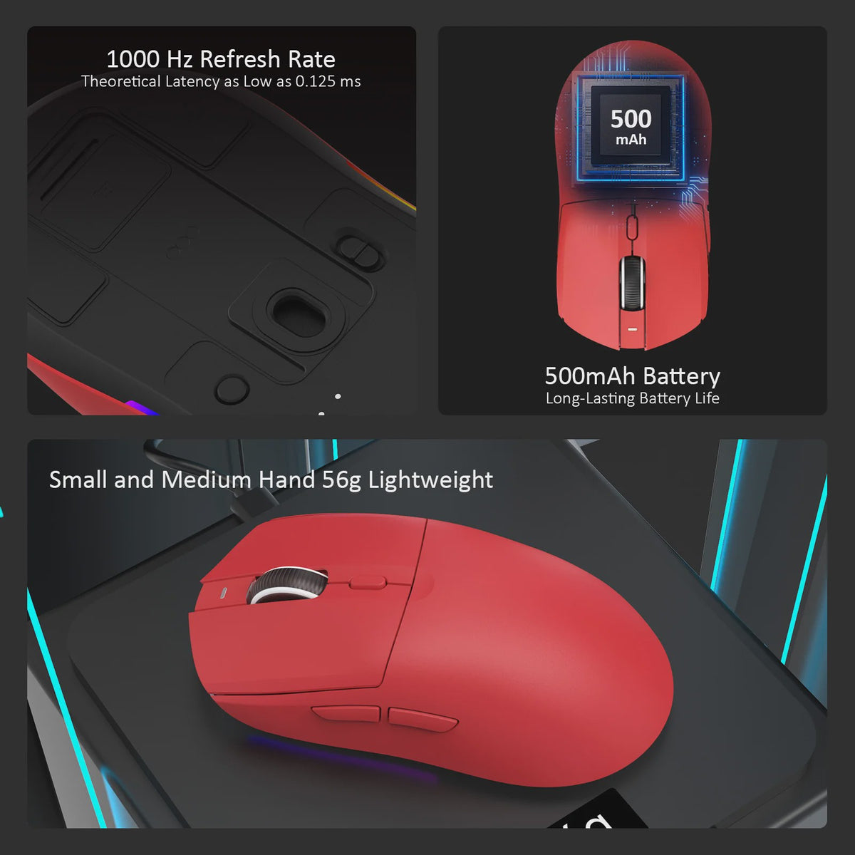 AJAZZ AJ139 V2 MC Ergonomische Gaming Muis - Lichtgewicht, Hoge Nauwkeurigheid & Tri-Mode Connectiviteit
