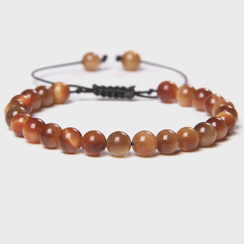 Blauwe Tijgeroog Kralen Armband 6MM - Natuursteen Meditatie Sieraden