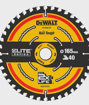 DEWALT Cirkelzaagblad DT10640 - 165mm 40T - Duurzaam & Multifunctioneel