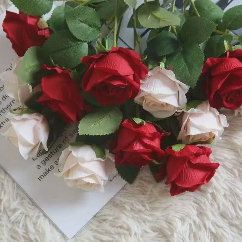 Kunst Rozen Takken - Realistische Kunstbloemen voor Bruiloft & Decoratie (1, 5, 10, 20 stuks)