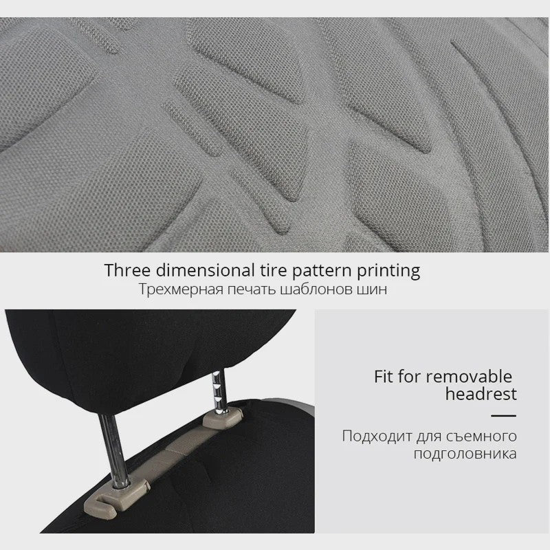 Universele Autostoelhoes Set met Bandenspoor Patroon - Duurzaam & Comfortabel