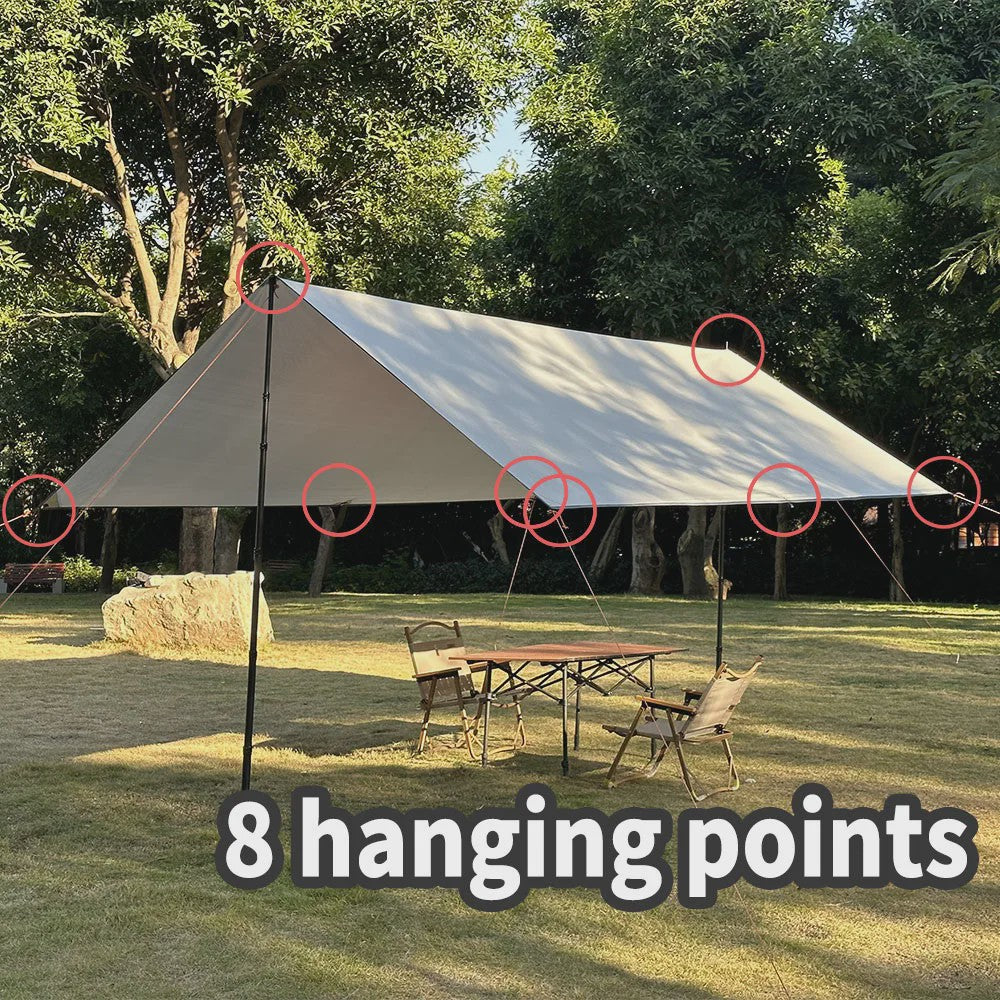 Waterdichte Camping Tarp - UV-bestendige Luifel & Zonnescherm voor Buiten