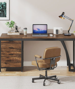 Industriële Computerbureau met 3 Lades - 150 cm Breed - Omkeerbare Lades
