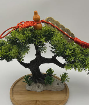 Chinese Feng Shui Munt Hanger met Vijf Keizers Munten en Kalebas - Geluk & Welvaart