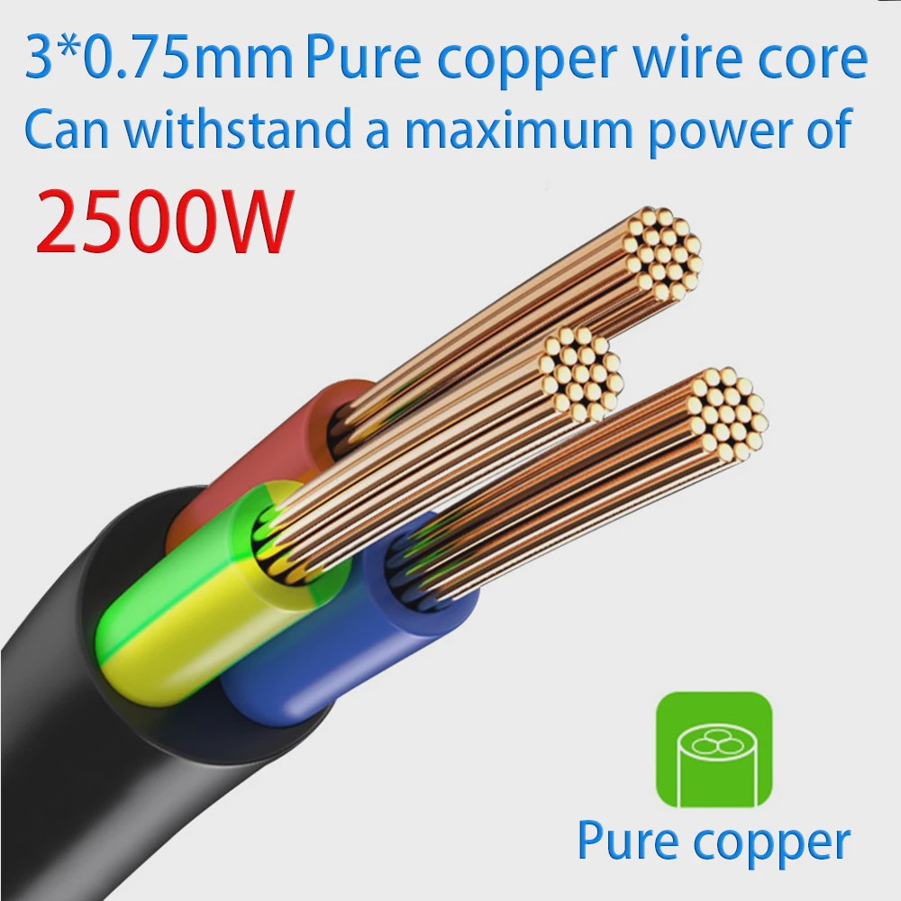 1.5M Stroomkabel EU Stekker naar IEC C13 - 3x0.75mm² Zuiver Koper