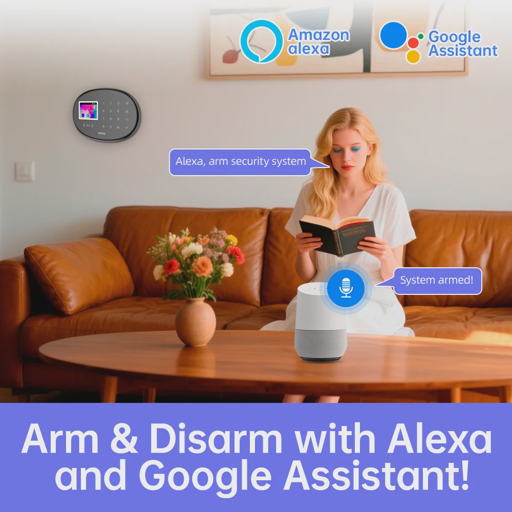 KERUI W20 WiFi GSM Alarmsysteem met Tuya Smart App - Draadloze Home Security Kit