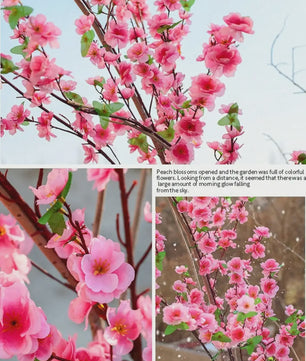 Roze Kunstbloesem Tak - Perzikbloesem & Kersbloesem Decoratie