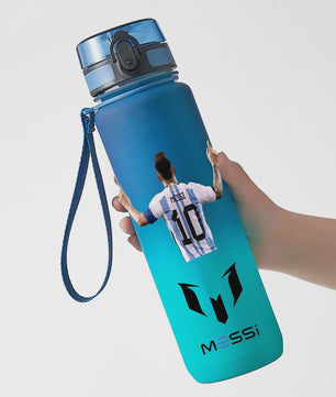 Lionel Messi Drinkfles 650ml - Blauw, PC Safe, Draagbaar, Perfect Cadeau voor Voetbalfans
