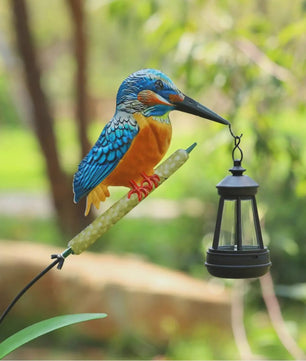 Zonne-energie IJsvogel Tuinlamp met Lantaarn - Waterdicht & Decoratief