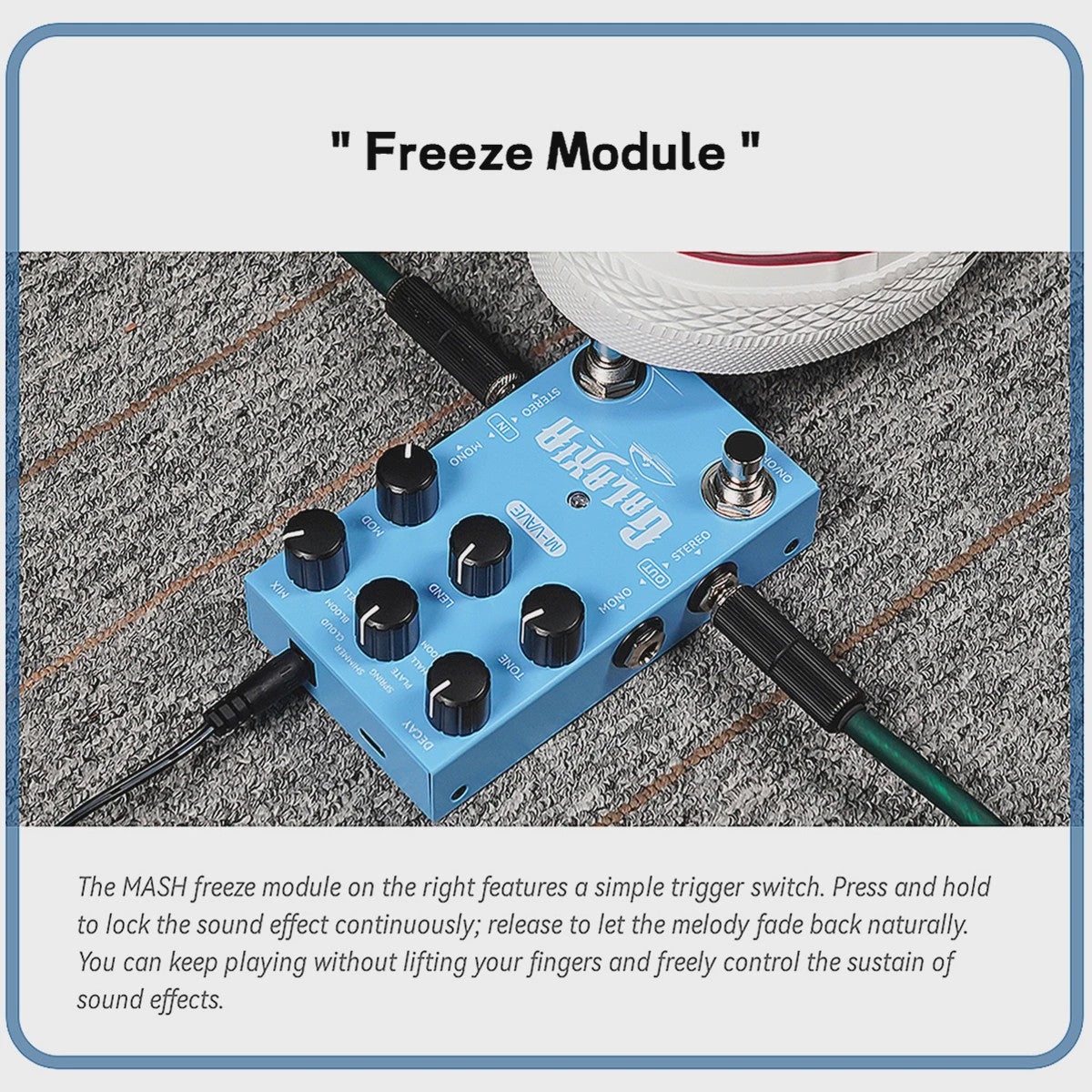 M-VAVE Galaxia & Elemental Pro Gitaar Effectpedalen: Stereo Delay & Reverb met USB-C