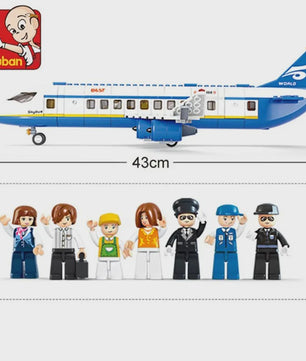 Bouwstenen Vliegtuig Set: Vrachtvliegtuig & Luchtambulance - Educatief Speelgoed