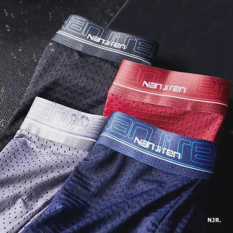 4-Pack Heren Boxershorts van Ice Silk - Ademend, Comfortabel en Plus Size Ondergoed