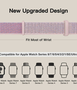 Nylon Sportband voor Apple Watch (38-49mm) - Ademend & Verstelbaar met Klittenband