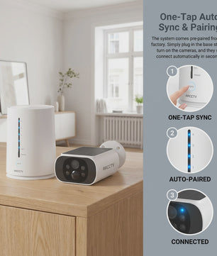ARCCTV 4MP Solar Wifi Camera Set: Slimme Beveiliging met Mensdetectie & Sirene