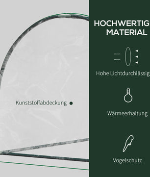 Tunnelkas 200x100x80cm - Stevig Staalframe & Transparante PVC Hoes