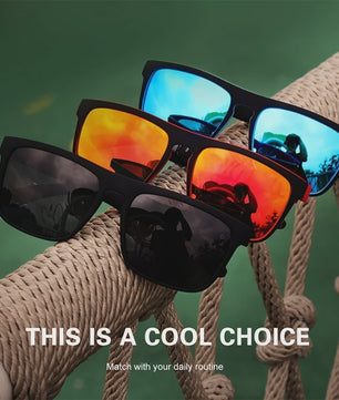 Polaroid Zonnebril Heren Dames - Vintage Vierkant Design, UV400 Bescherming, Luxe Uitstraling