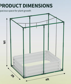 Verhoogd Kweekbed met Zelfwateringssysteem, Insectennet & Druppelirrigatie - Groot Metaal Kweekbak