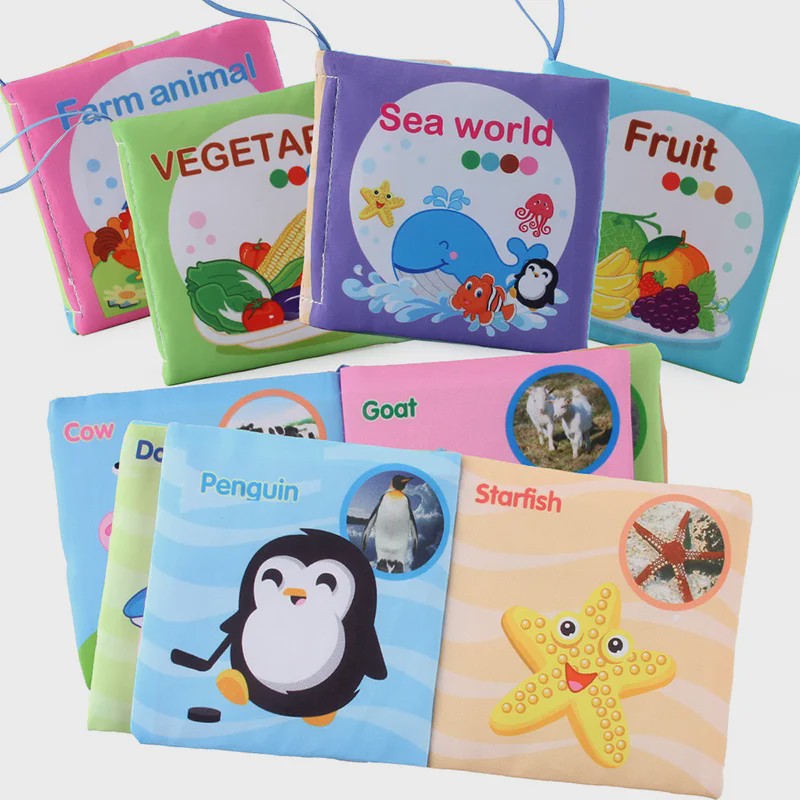 Zacht Stoffen Babyboek - Educatief & Interactief voor Baby's 0-12 Maanden