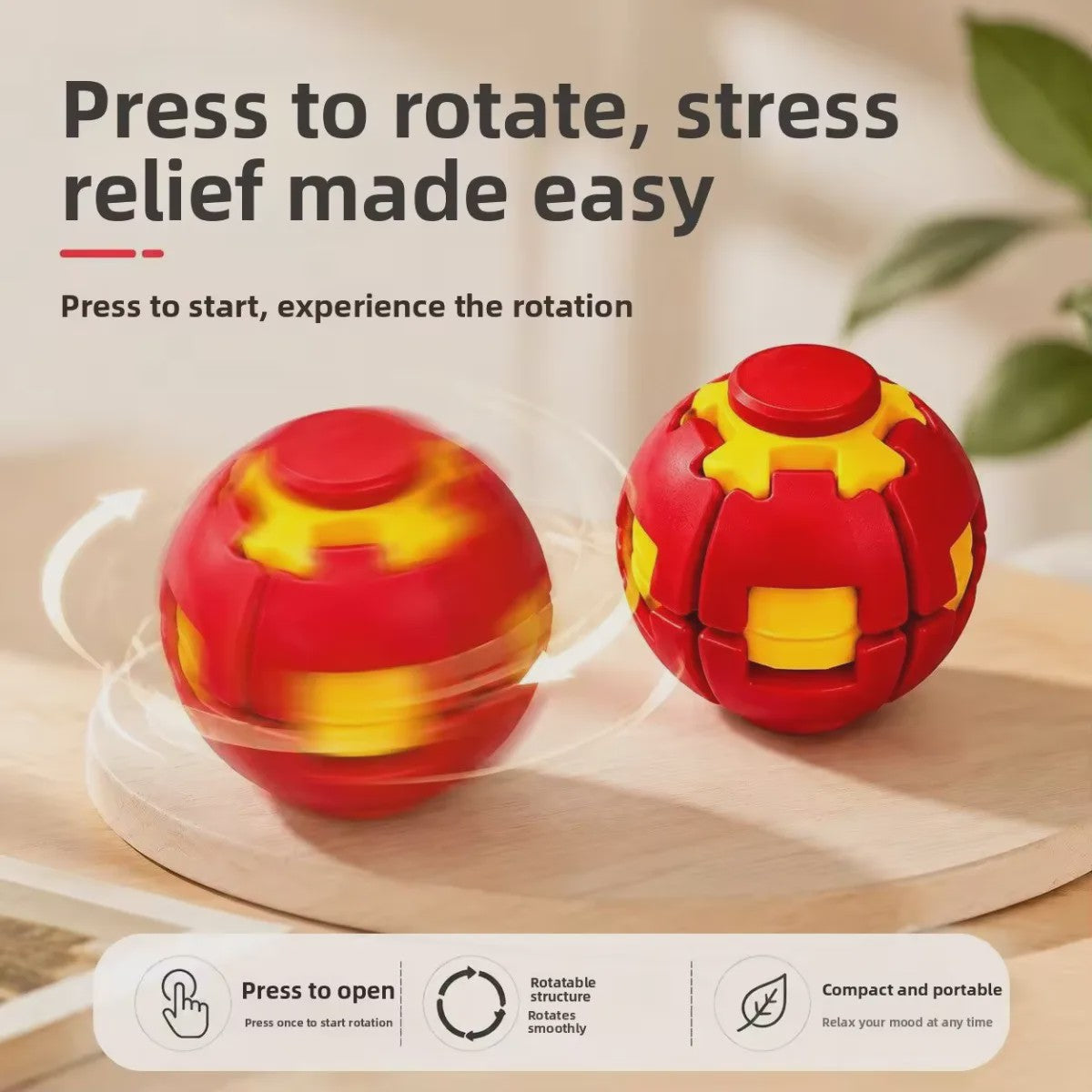 Draaiende Bal Fidget Spinner - Stressverlichtend Speelgoed voor Kinderen en Volwassenen