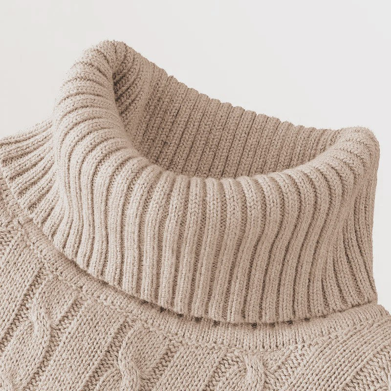 Heren Gebreide Coltrui - Slim Fit Pullover voor Herfst & Winter
