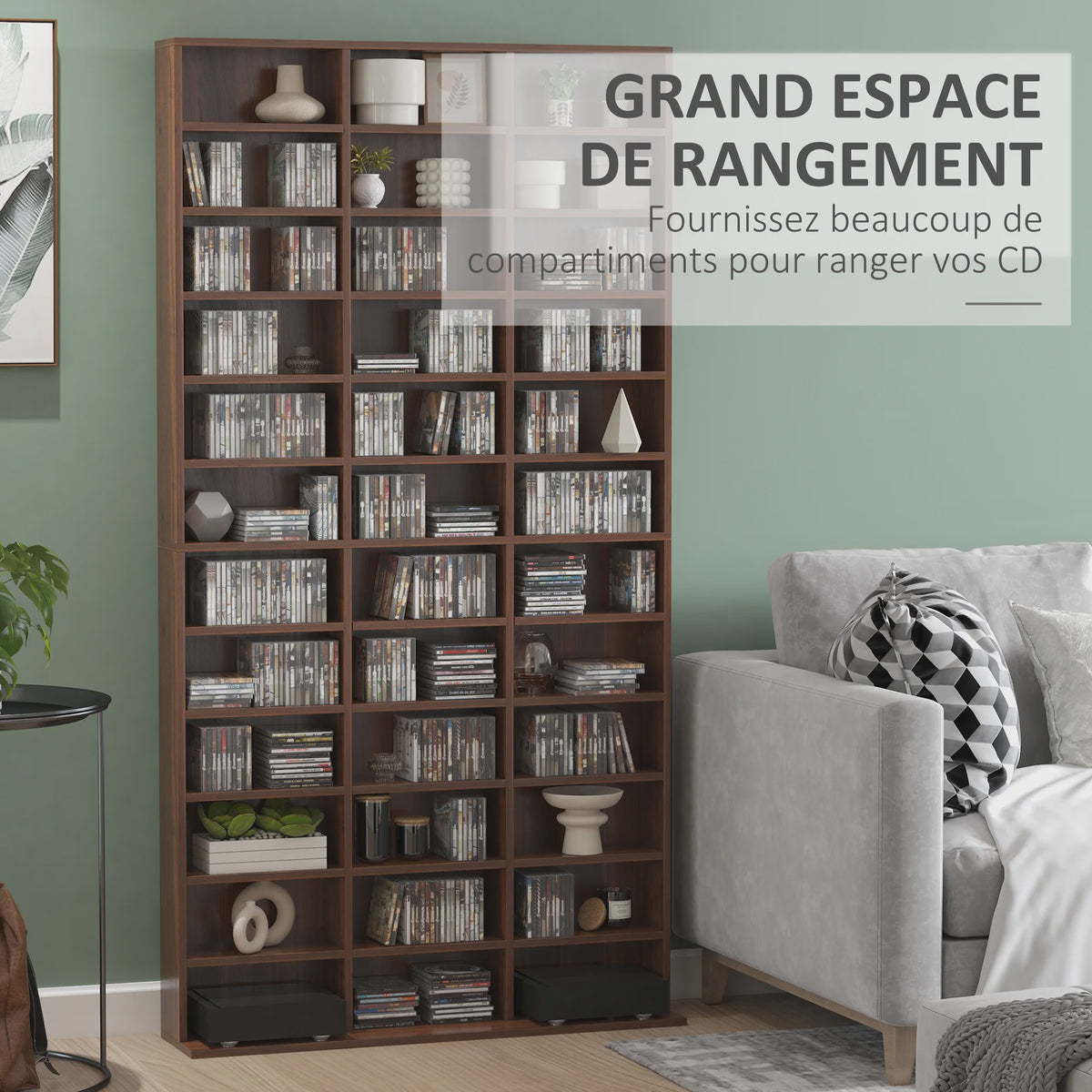 Ruime Boekenkast voor CD's en DVD's - 36 Vakken, 1116 CD's / 528 DVD's Opslag