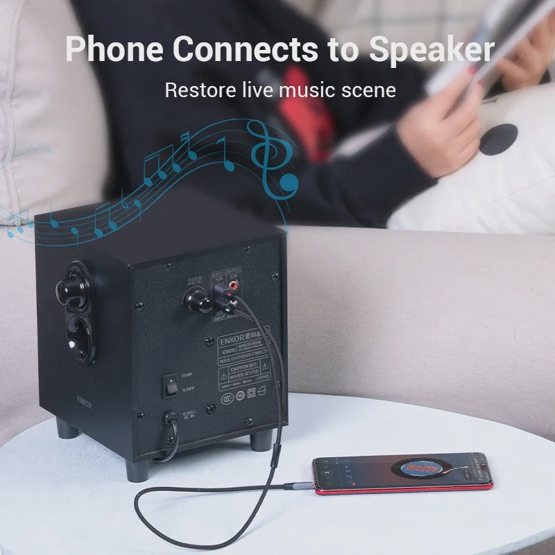 Vention 3.5mm Jack naar 2 RCA Audiokabel - HiFi Stereo AUX Kabel voor Home Theater & Versterkers