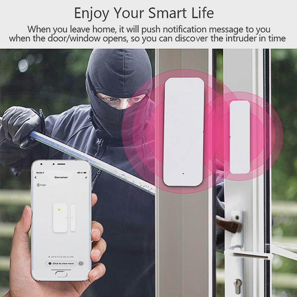Slimme Deur Sensor - WiFi & Zigbee Contactmelder voor Smart Home Alarm